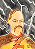 Oil painting Ivan Sirko - Ukrainian military leader, hero - male portrait